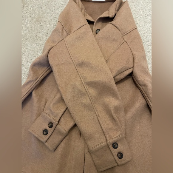 American Threads Scout Button Up Shacket | Brown | Size S - Picture 13 of 14